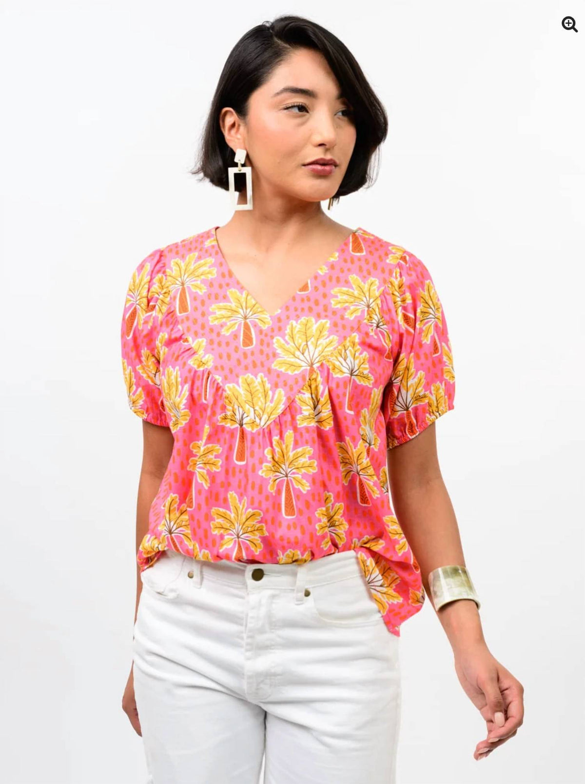 Ivy Jane - Palm Tree V Neck Top