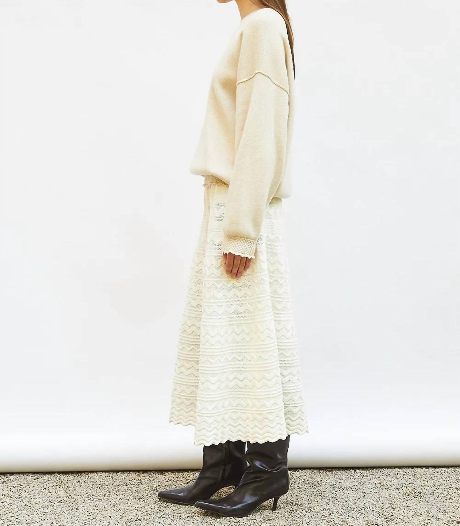 Molli - Diva Pointelle Knit Skirt