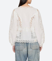 Sea - Sofia Embroidery Long-sleeve Blouse