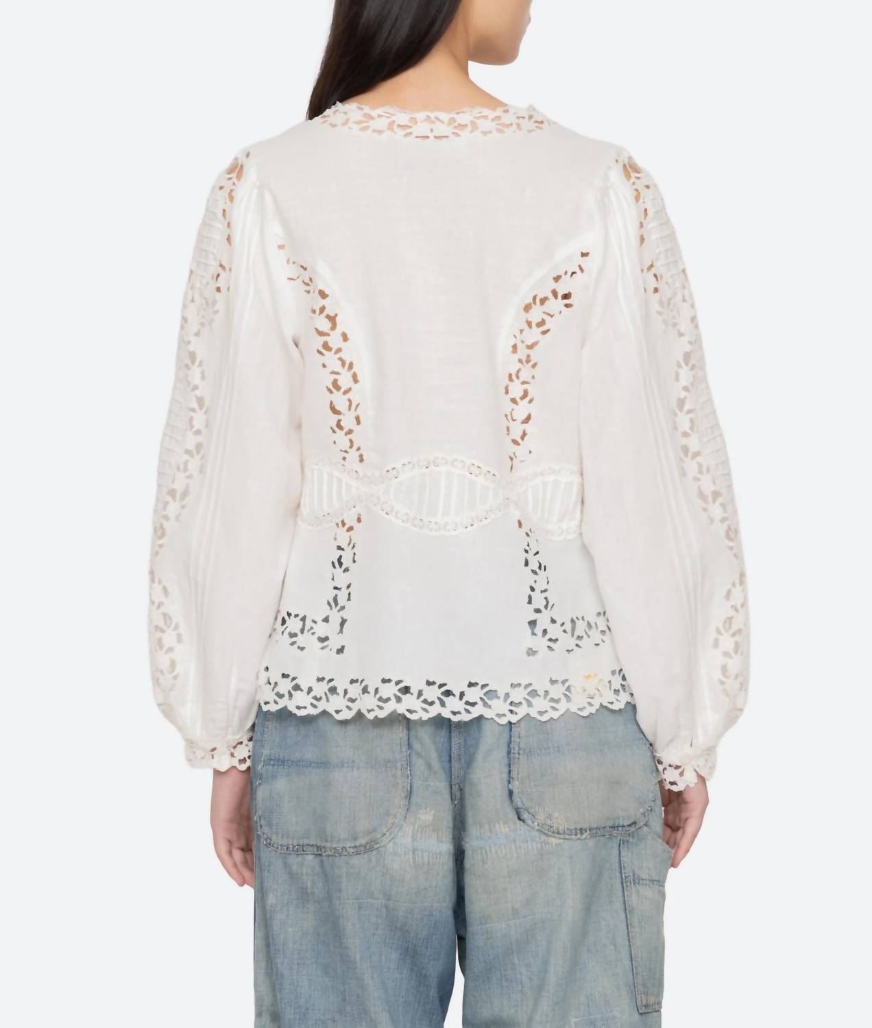 Sea - Sofia Embroidery Long-sleeve Blouse