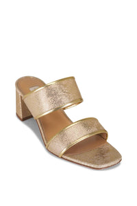 Arteana Women's Enna Double Strap 50mm Sandal in platino - women's sandal