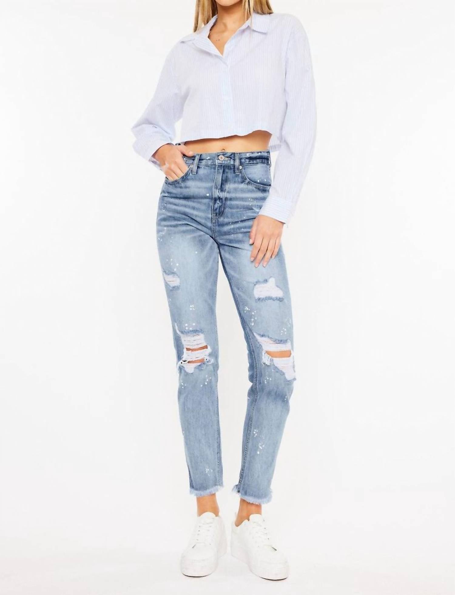 Kancan - Women's High Rise Slim Straight Jeans