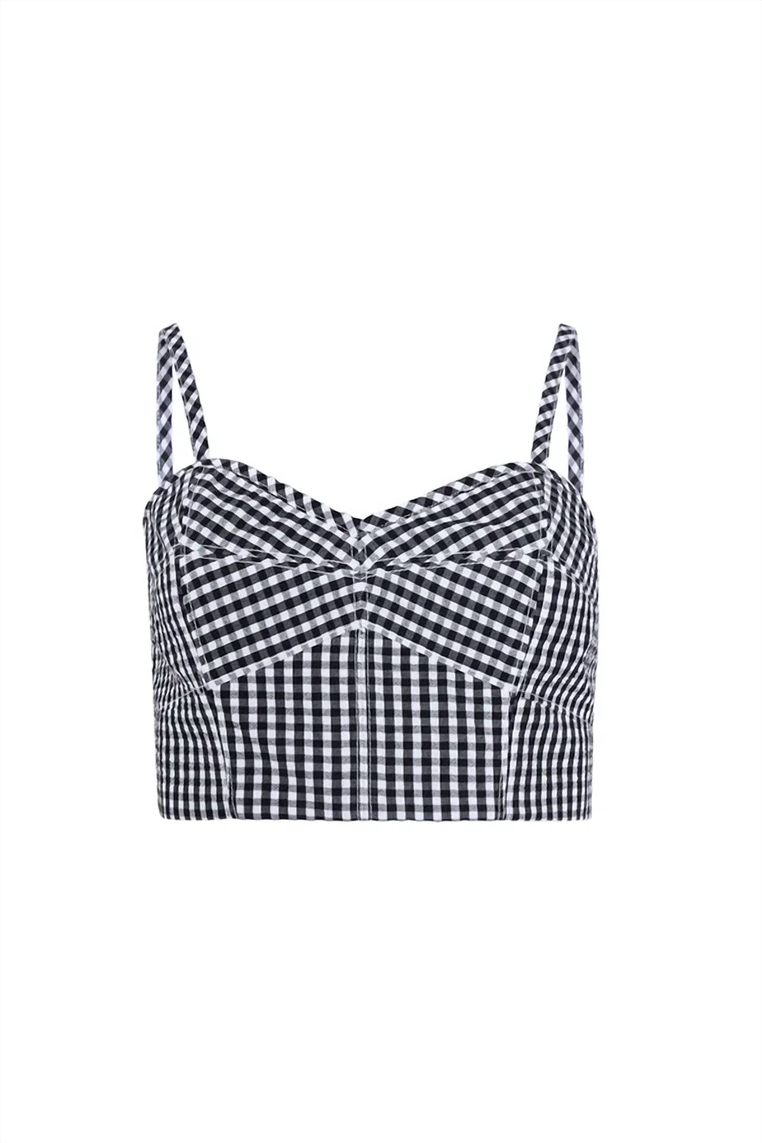 Hunter Bell - Gingham Bustier Brookie Top