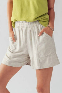 Urban Daizy - Anette Elastic Waistband Linen Short
