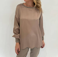 D.Exterior - Puff Sleeve Mini Sequin Top