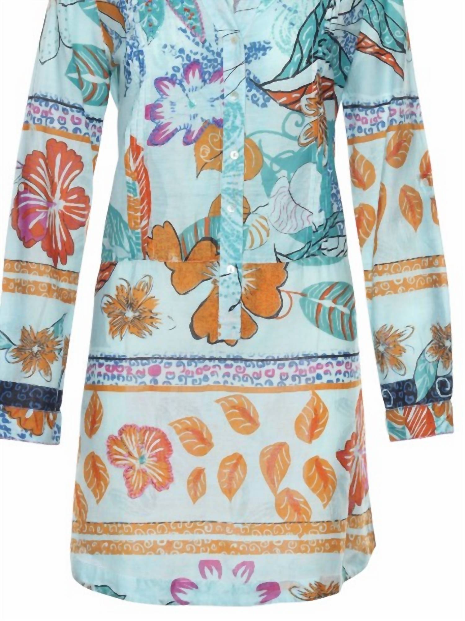 Kikisol - Women's Artisan Tamarind Beaded Embroidered Tunic Top