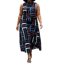 Joseph Ribkoff - Geo Print Sleeveless Maxi Dress