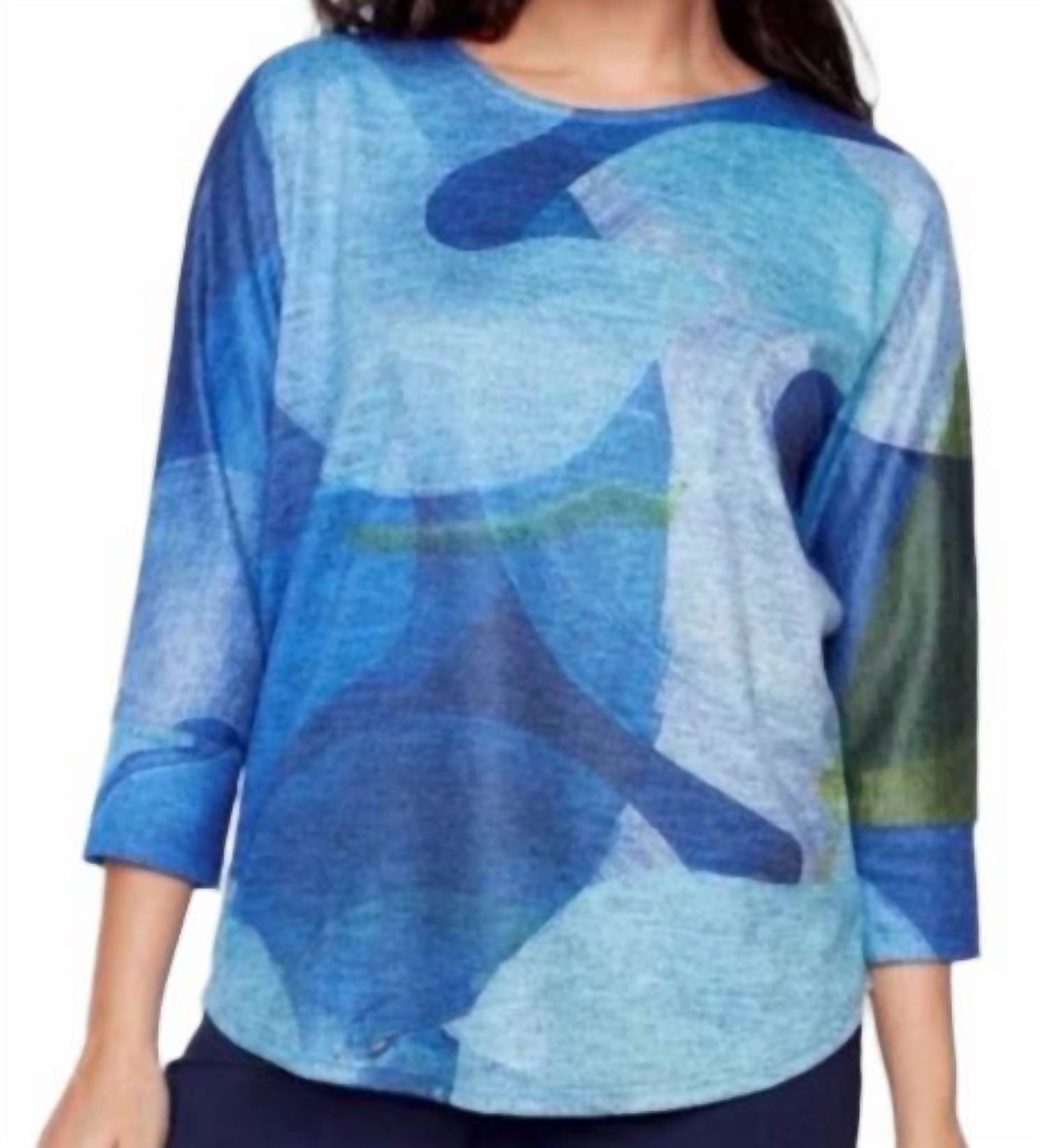 Claire Desjardins - 3/4 Abstract Print Top