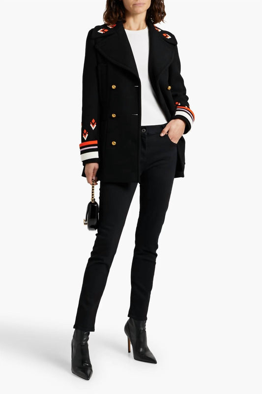 Valentino - Bead Embellished Wool Coat