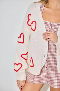 Baevely By Wellmade - Heart Cardigan