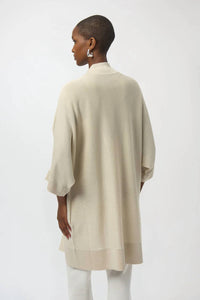 Joseph Ribkoff - Embellished 3/4 Sleeves Bouclé Open Front Jacket