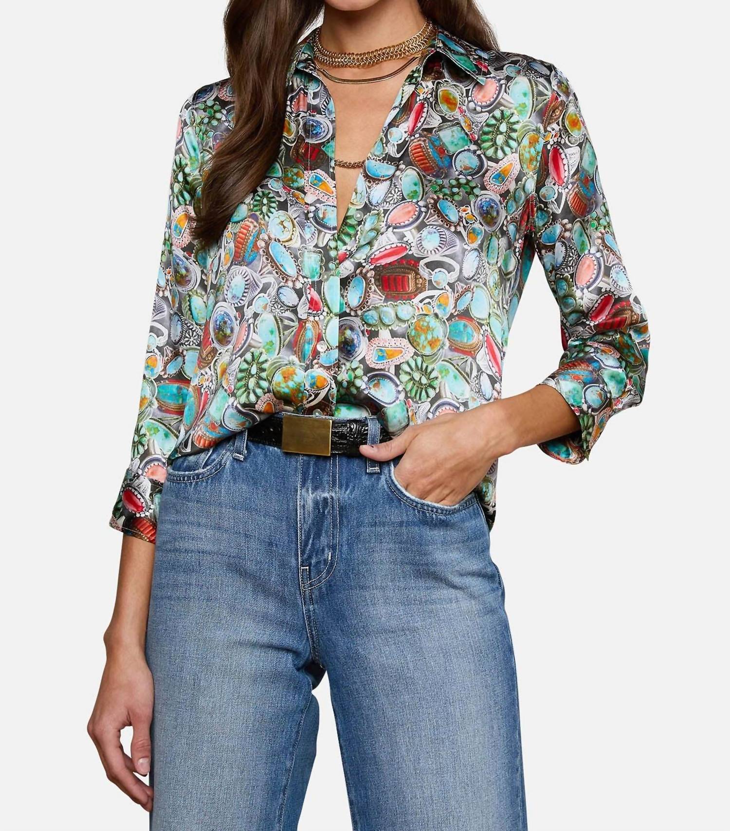L'Agence - Dani 3/4 Sleeve Blouse