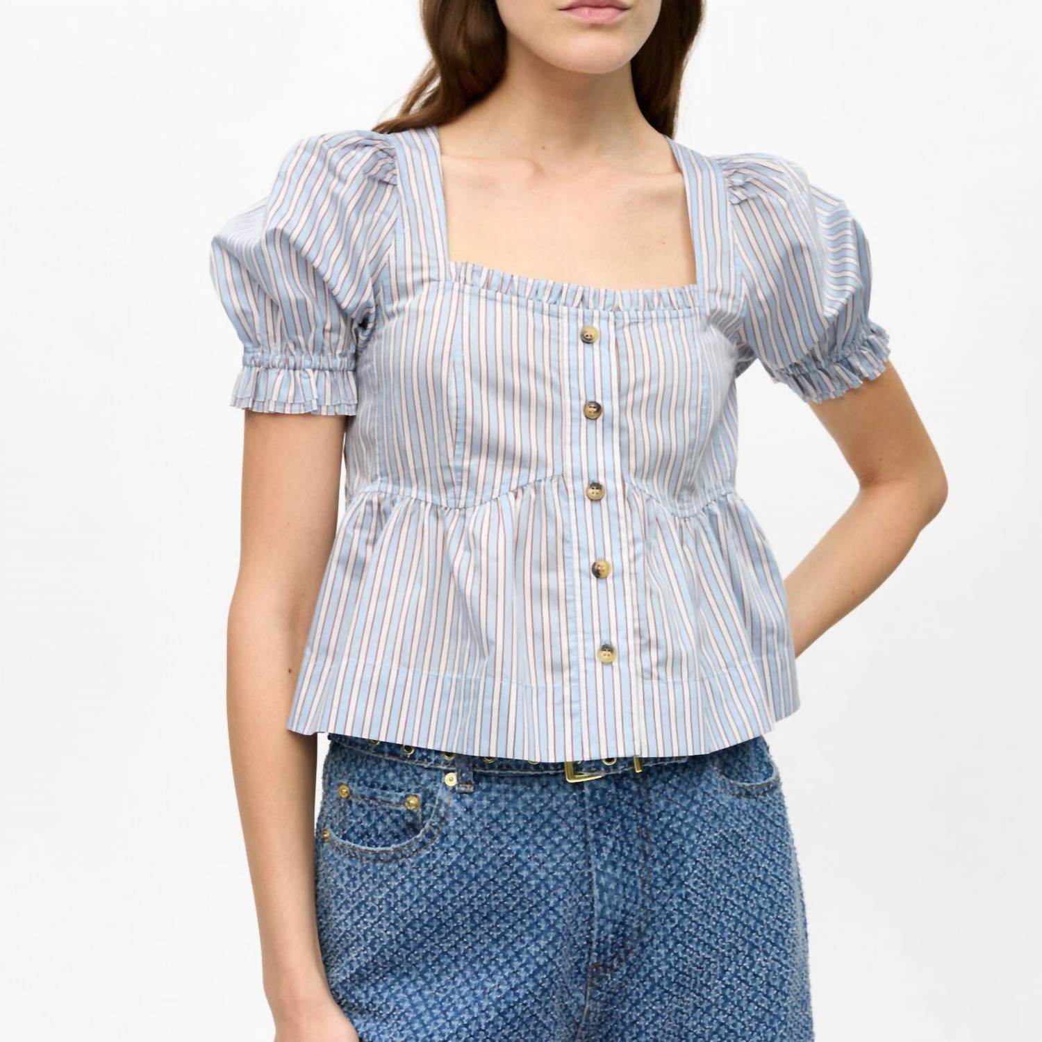 Ganni - Yarn Dyed Stripe Blouse