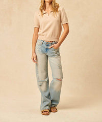 John + Jenn - Valentin Collared V Neck Tee