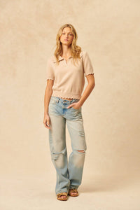 John + Jenn - Valentin Collared V Neck Tee