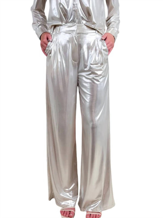 Mainstrip - Metallic Wide Leg Pants