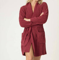 Pj Salvage - Cozy Chenille Cable Knit Robe