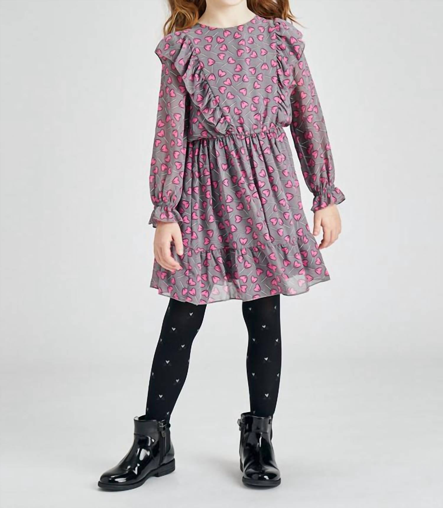 Mayoral - Girls Heart Print Dress