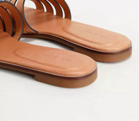 TORY BURCH Women's Ines Cage Slide Sandals in camello - women's flats - alternate view