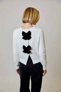 Design History - Sequin Bow On Back Sweater