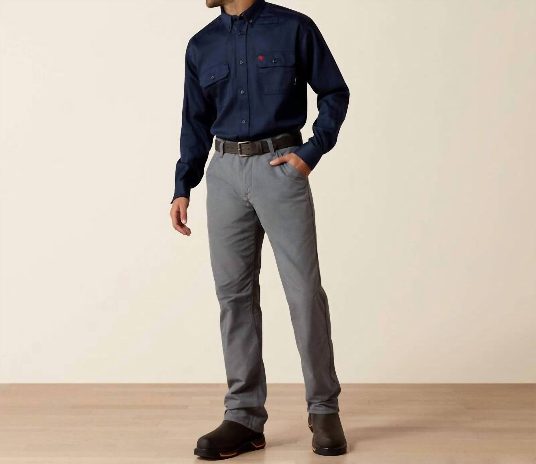Ariat - Flame Resistant Solid Button Work Shirt - Tall