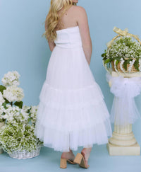 Luxxel - Tulle Tiered Midi Dress