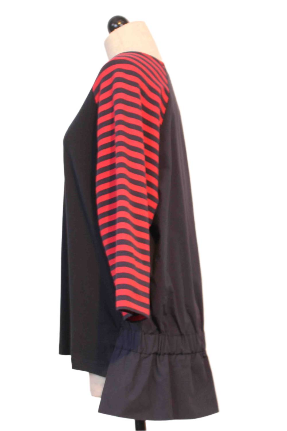Alembika - Women's Mixed Stripe Sleeve Top