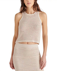 STEVE MADDEN Hannah Sweater Tank Top in oatmeal - women's tank top