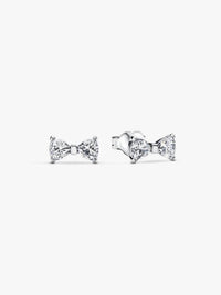 Pandora Women's Sparkling Bow Stud Earrings in silver - women's jewelry