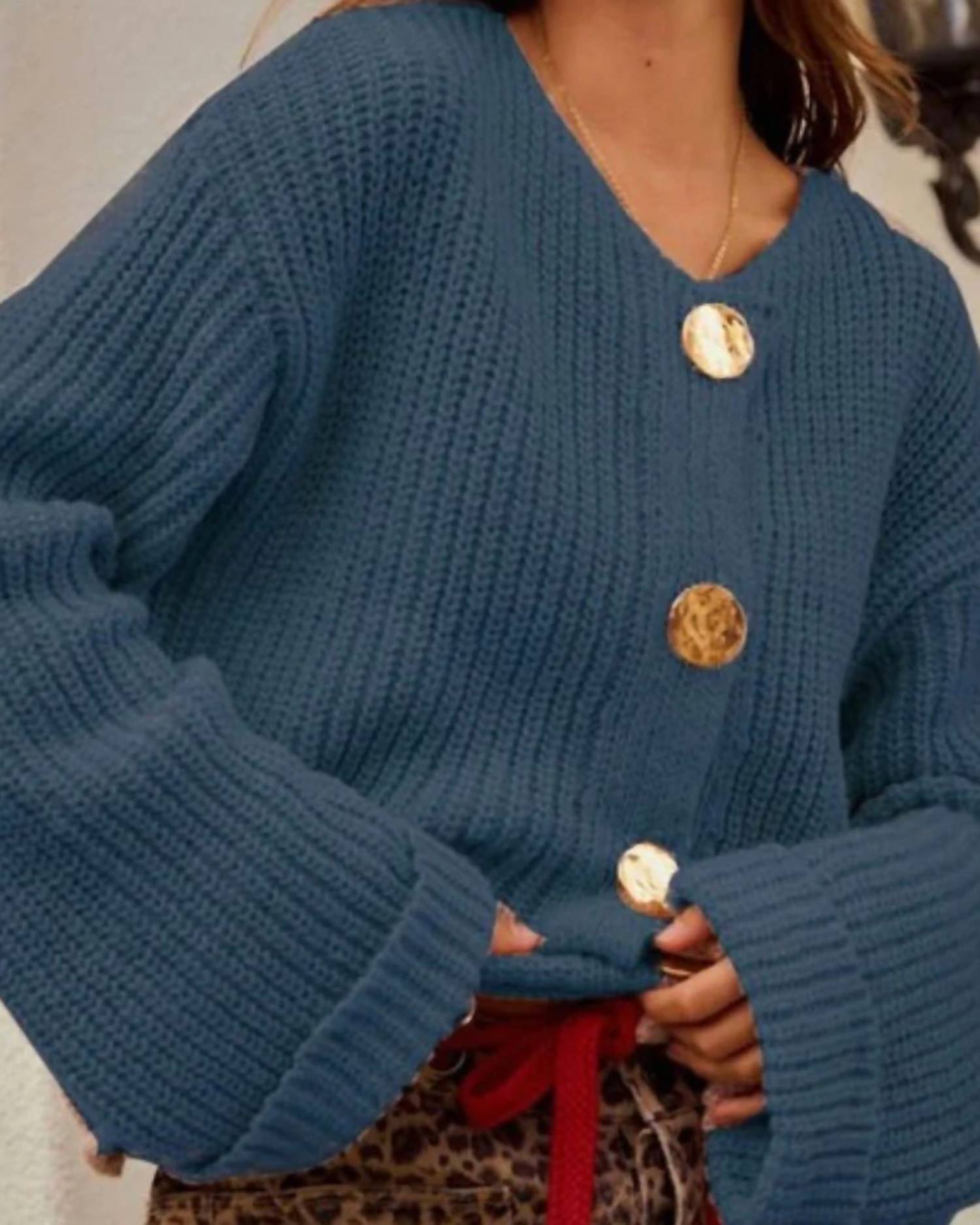 Lovlov - Button Front Pocket Cardigan