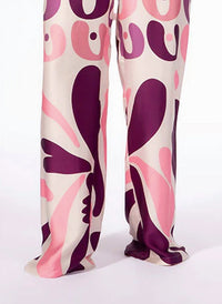 ADRIANA DEGREAS Bold Floral Wide Leg Pants in unique - women's pants - alternate view