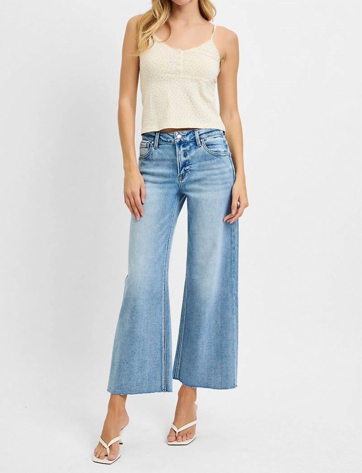 Risen - Wide Leg-cut Hem Jeans