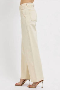 RISEN Sayde Jeans in ivory - women's jeans - detail view