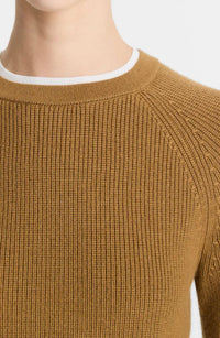 Vince - Contrast Trim Merino Wool and Cashmere Sweater