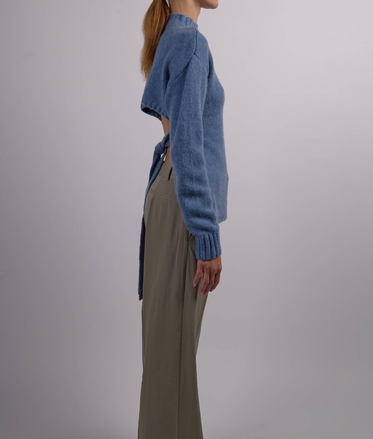 St. Agni - Wool Cashmere Blend Tie Back Jumper