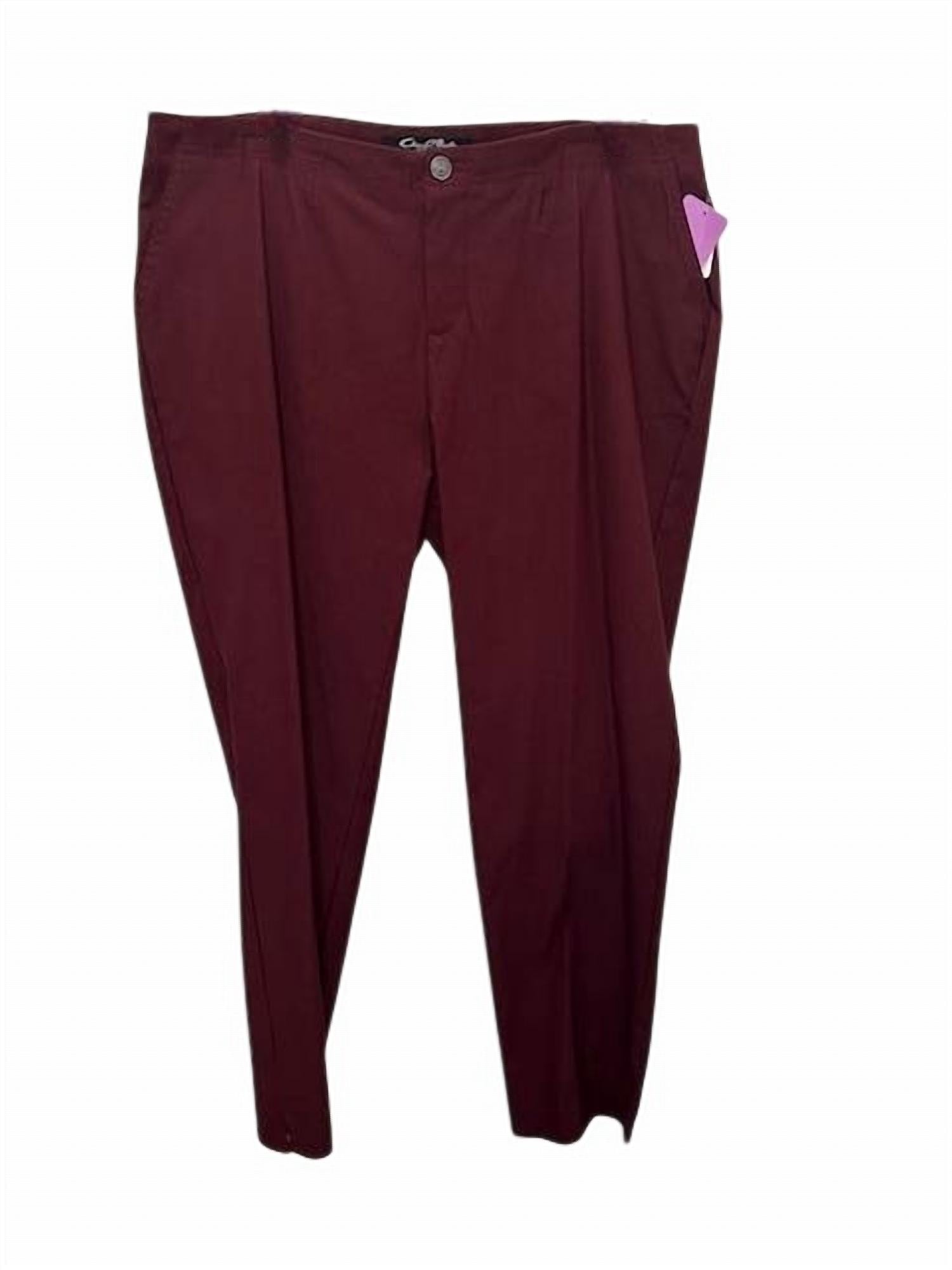 Cheryl Nash Women Davis Straight Leg Pant in wine - women's pants