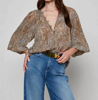 L'Agence - Teagan Dolman Sleeve Blouse