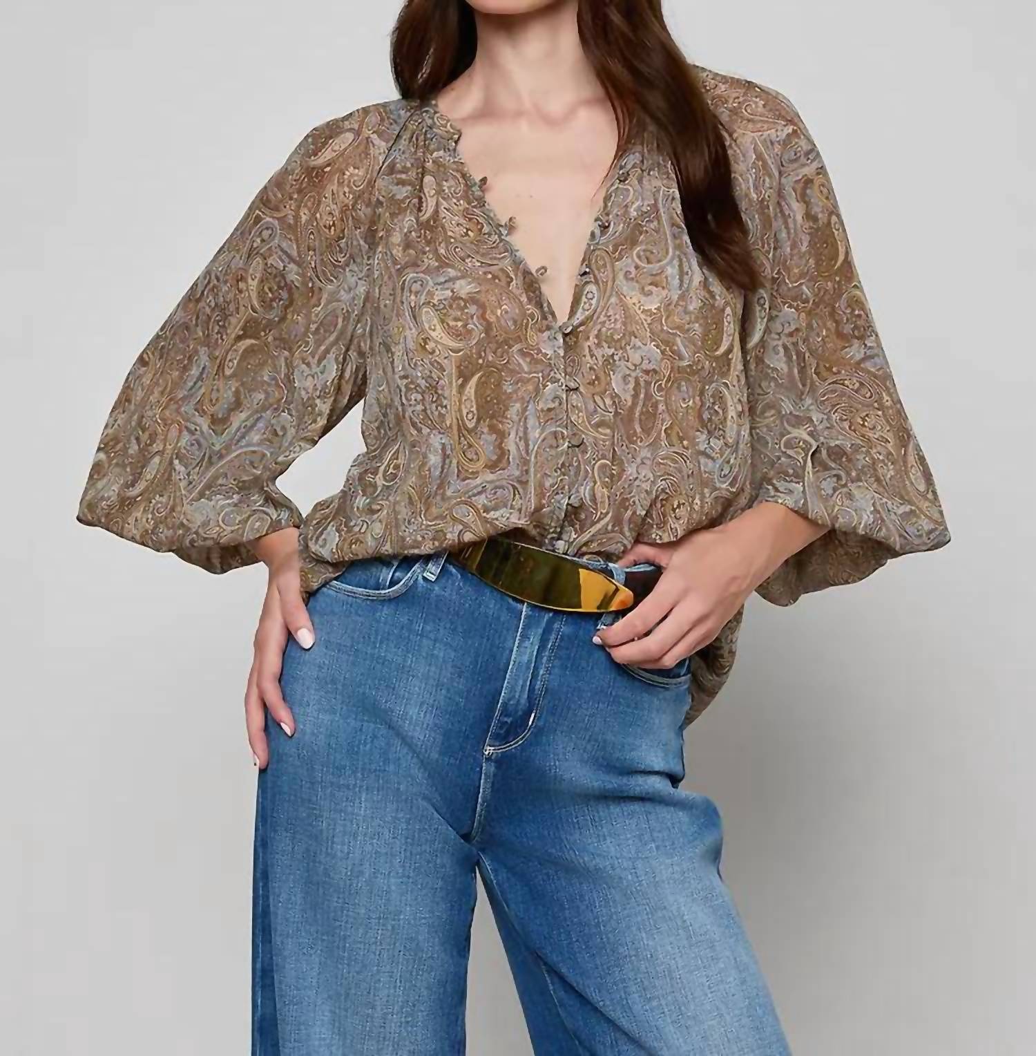 L'Agence - Teagan Dolman Sleeve Blouse