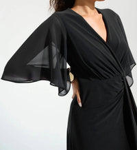 Joseph Ribkoff - Surplice Neck Fit And Flare Dress