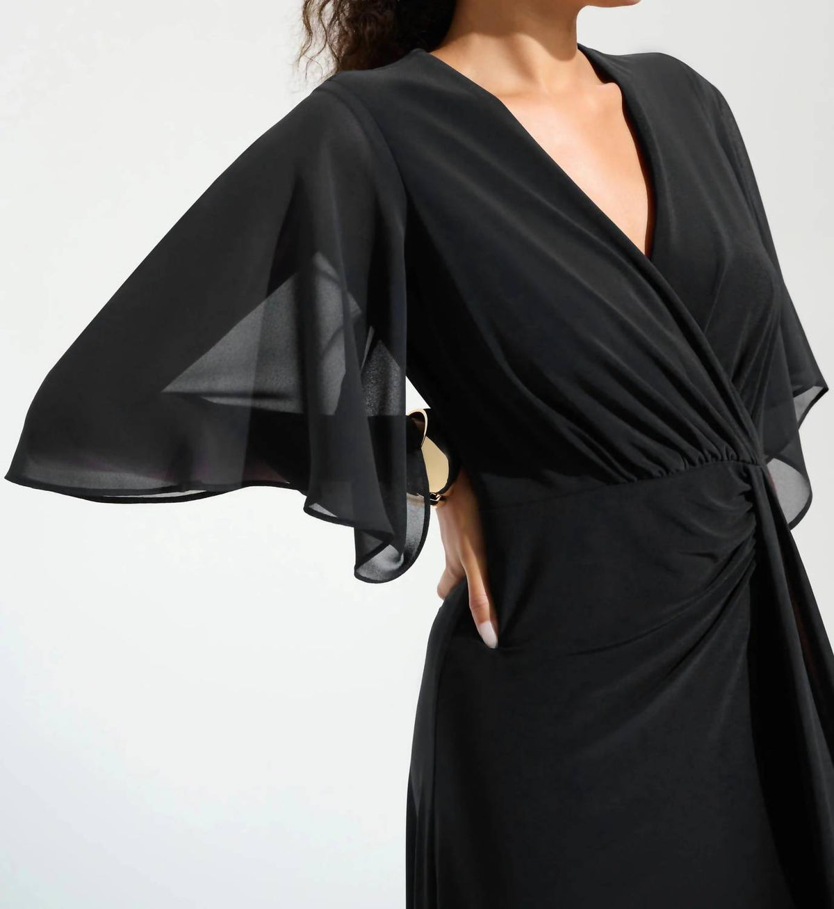 Joseph Ribkoff - Surplice Neck Fit And Flare Dress