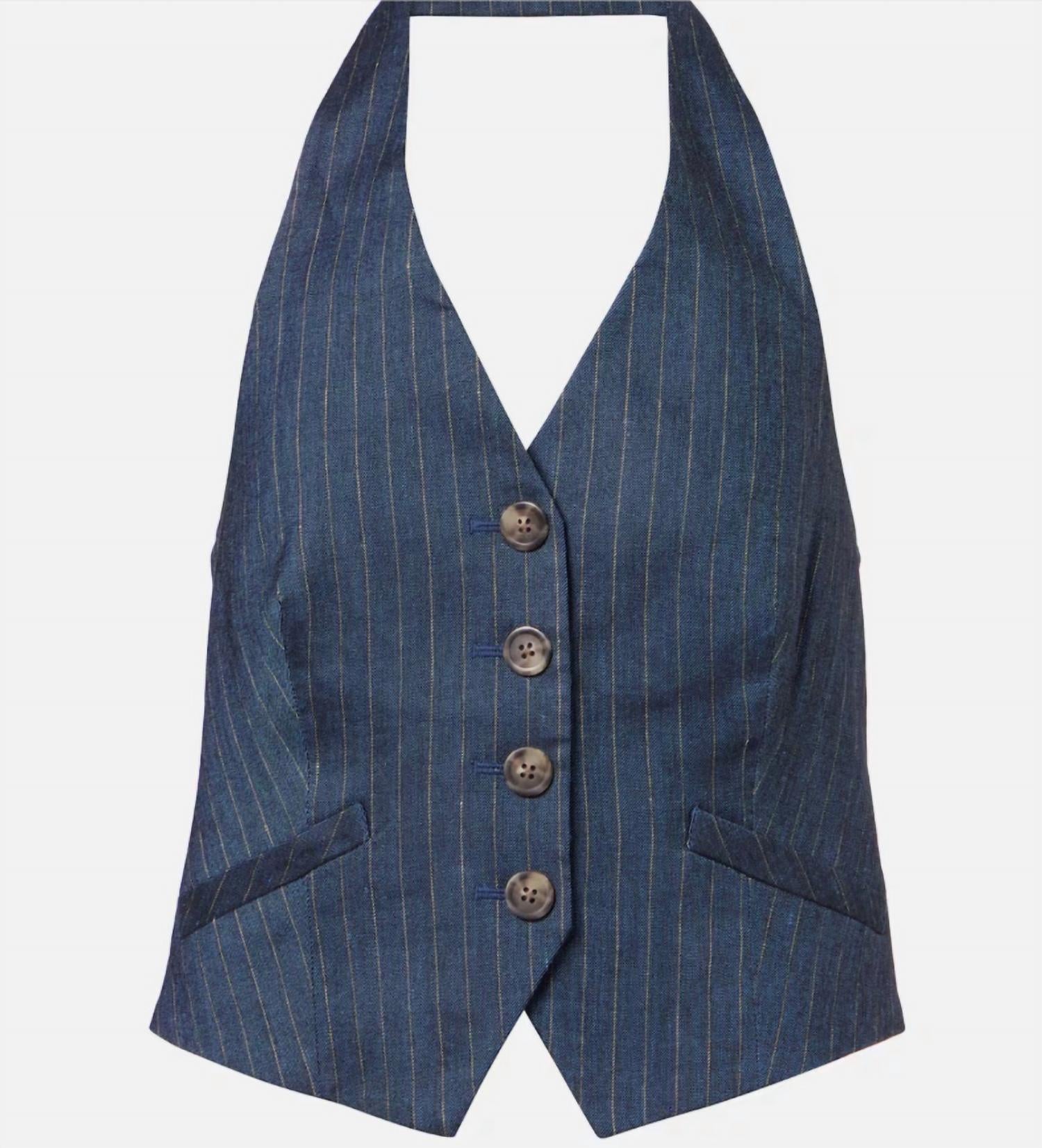 Veronica Beard - Arabella Pinstripe Halter Vest
