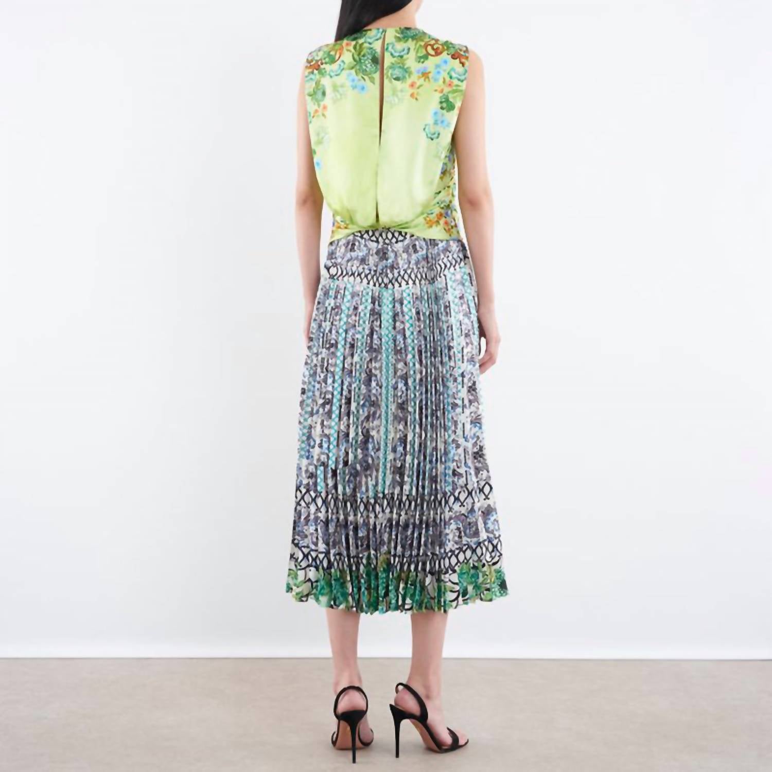 SALONI Gwen B Midi Dress in vista - women's dress - alternate view