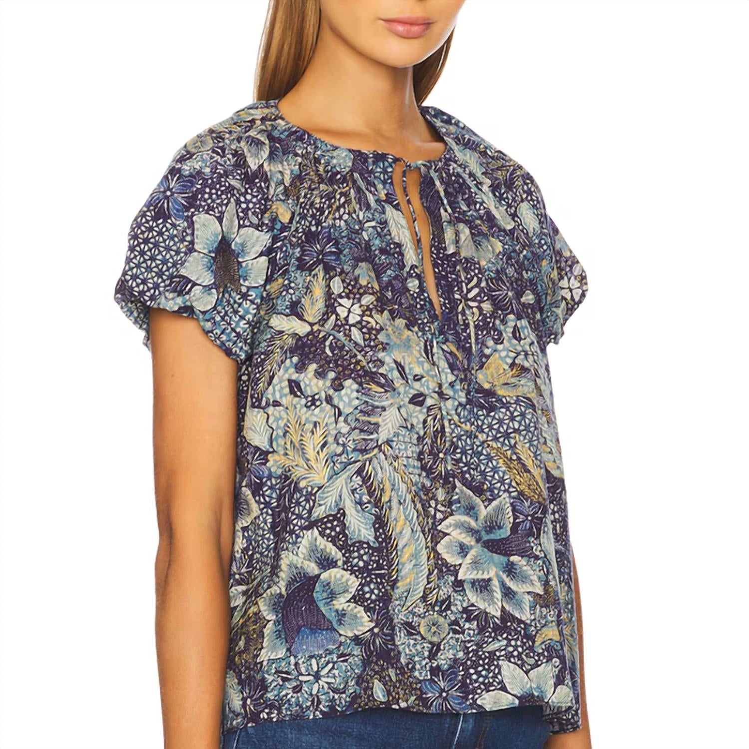 Ulla Johnson Women's Issa Top in portofino - women's blouse - alternate view