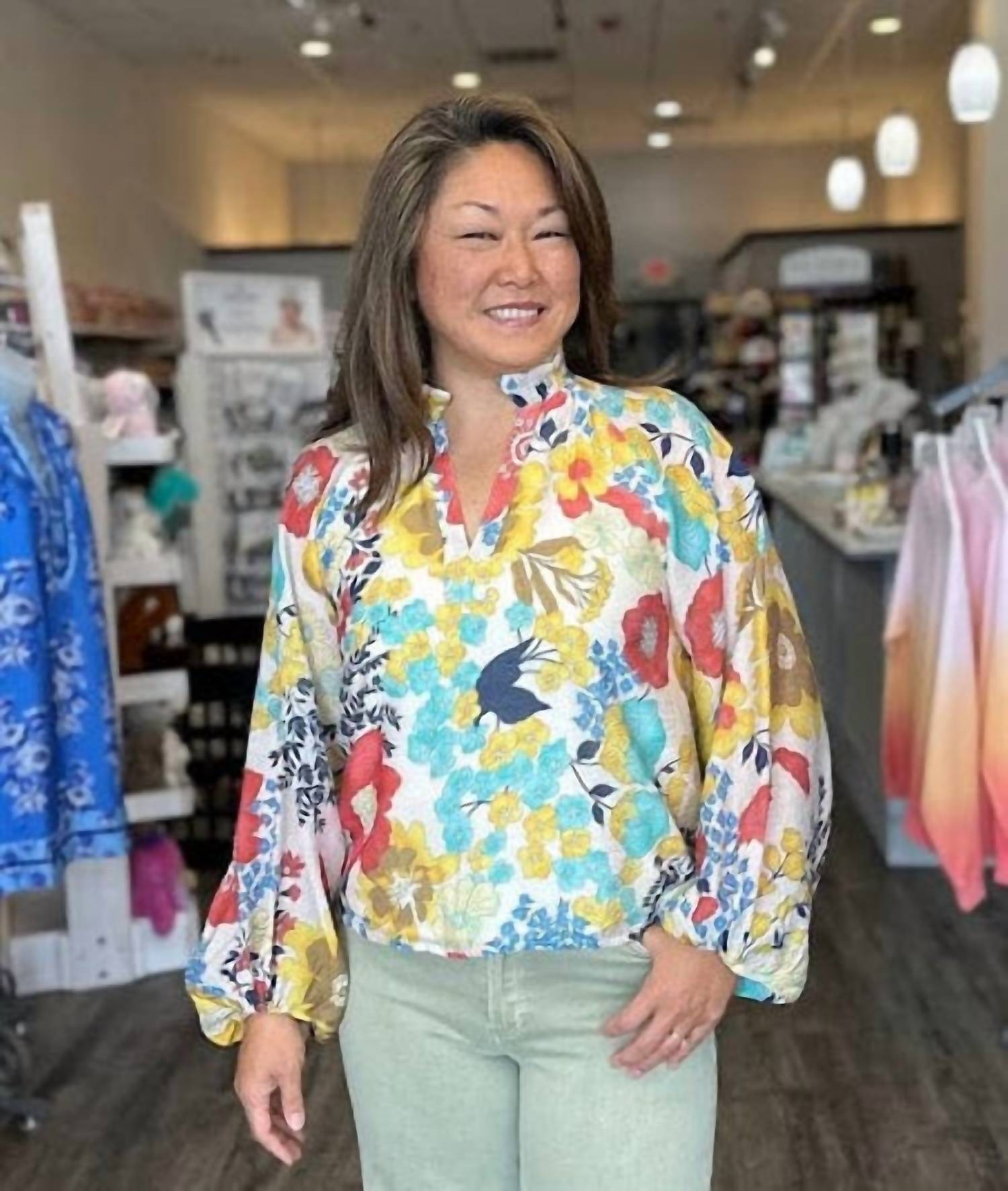 Thml - Floral Print Long Sleeve Top