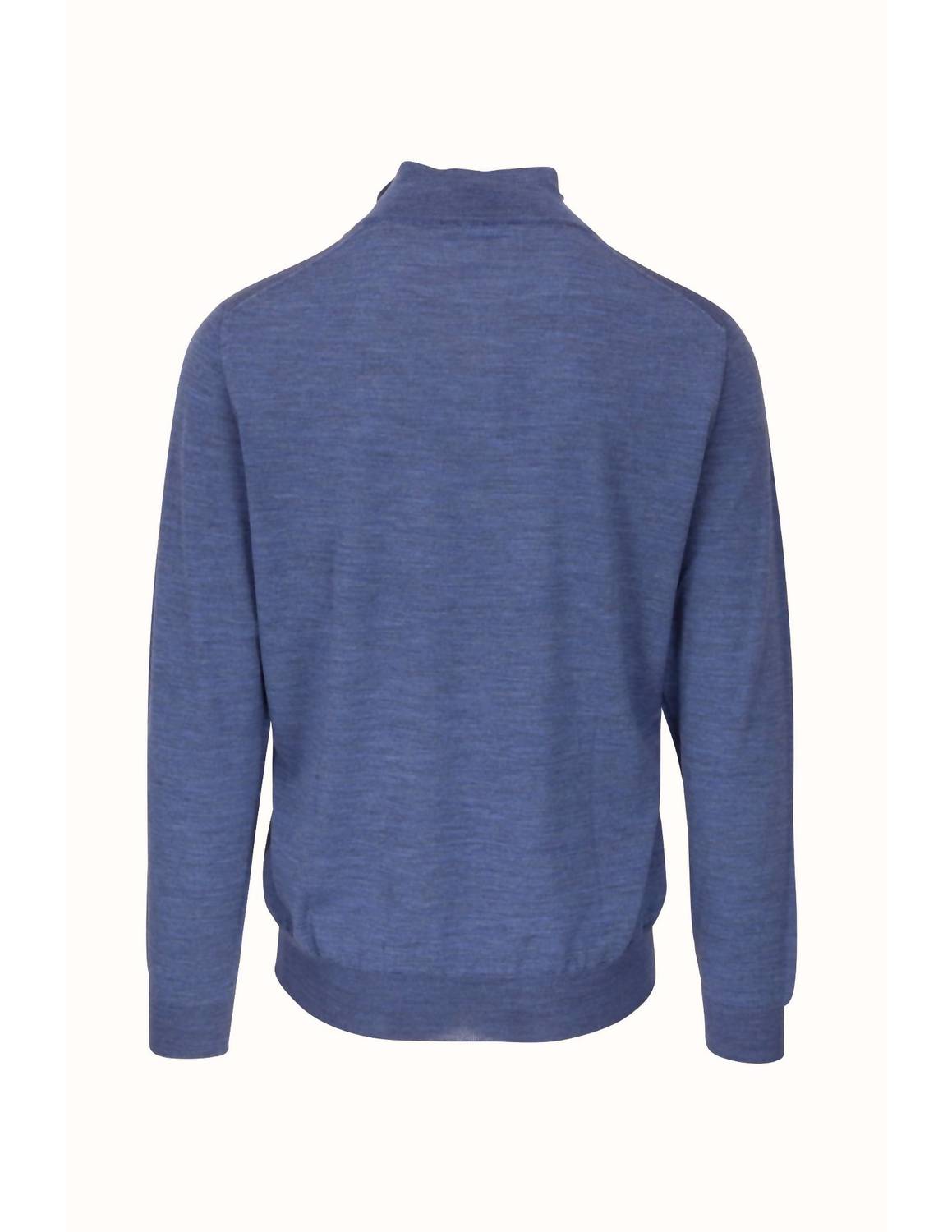 Fedeli - Men's Lightweight Wool Quarter Zip Jacket