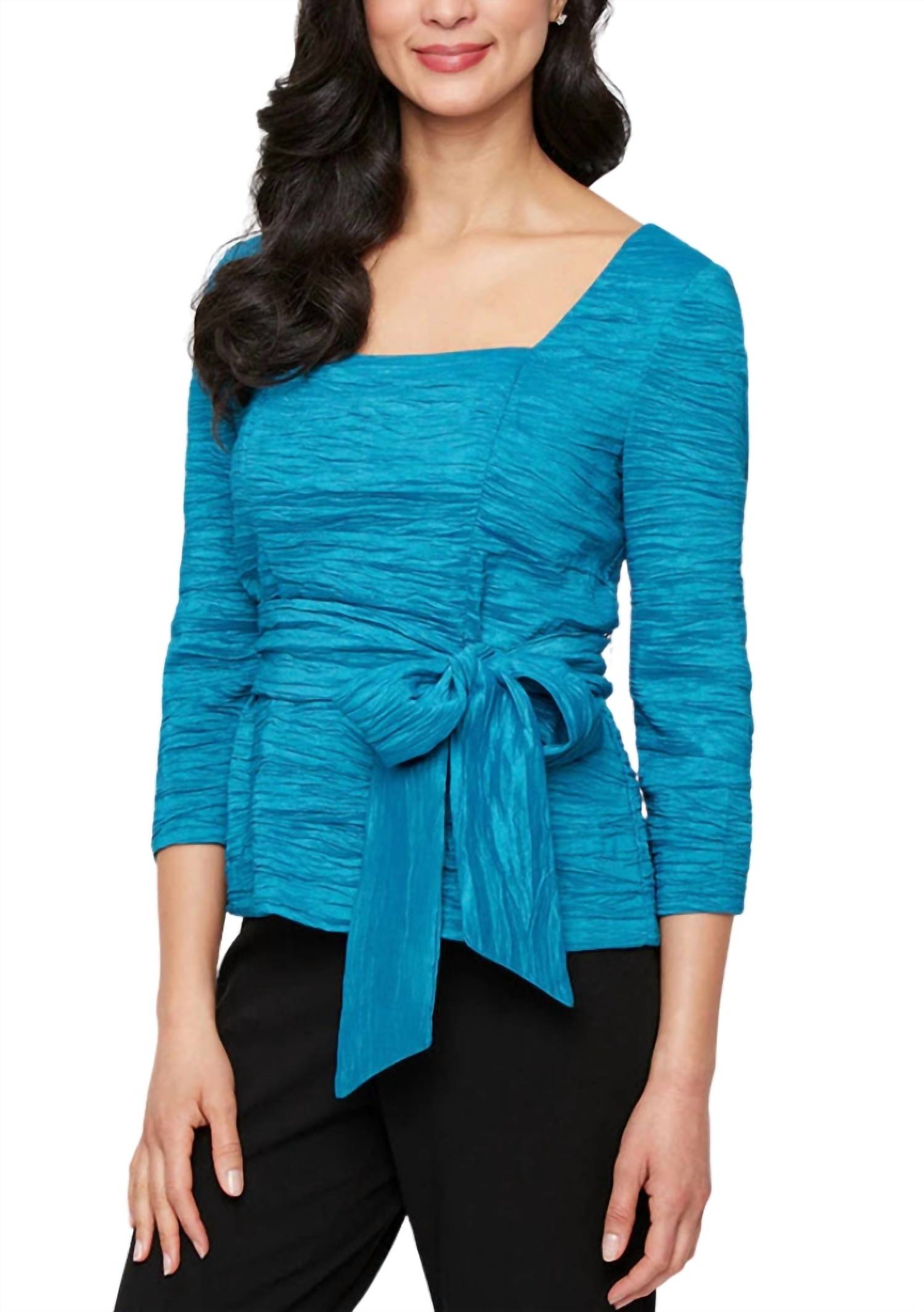 Alex Evenings - Women's Textured Top