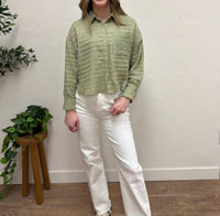 Fun 2 Fun - Drop Shoulder Button Down Shirt