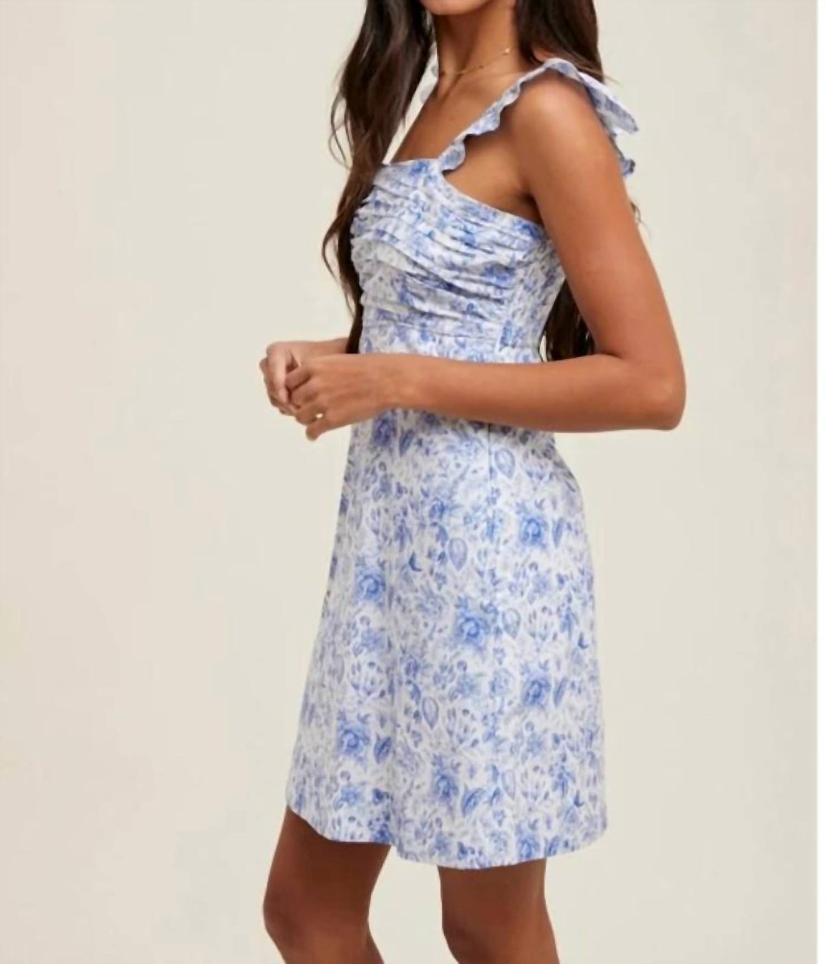 Wishlist - Women's Floral Ruffle Sleeve Dress