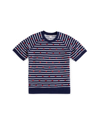 Shiraleah - Stripes Lightweight Short Sleeve Sweatshirt