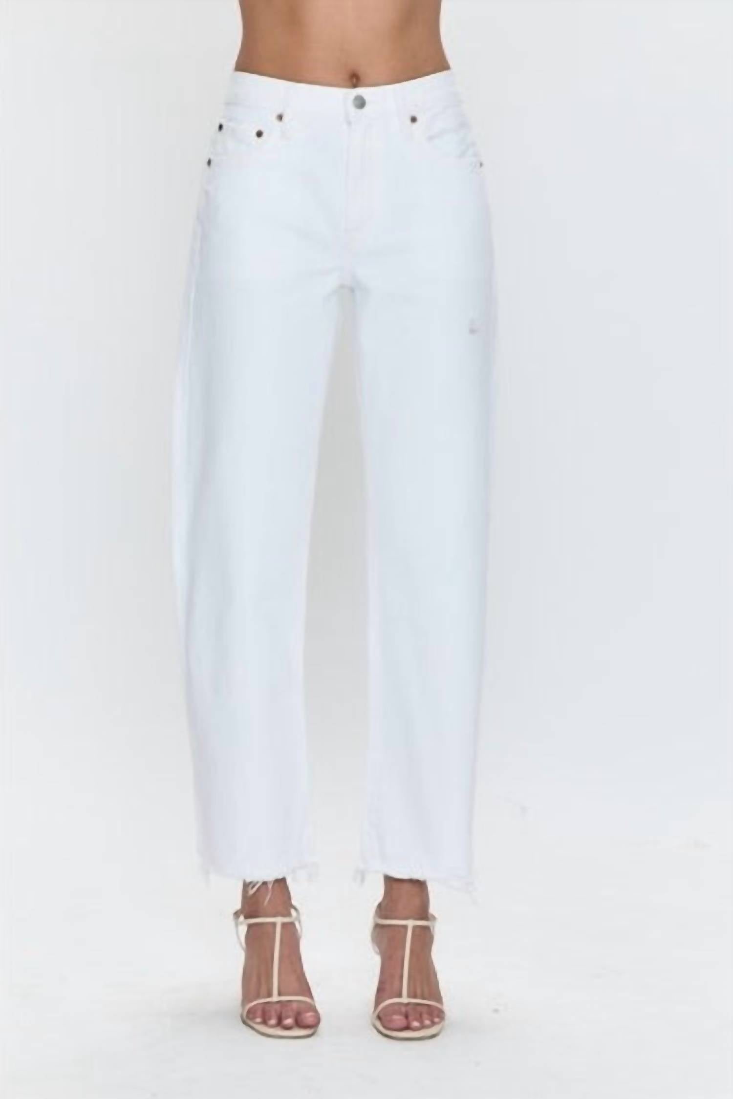 Pistola - Lexi Mid Rise Bowed Straight Jeans